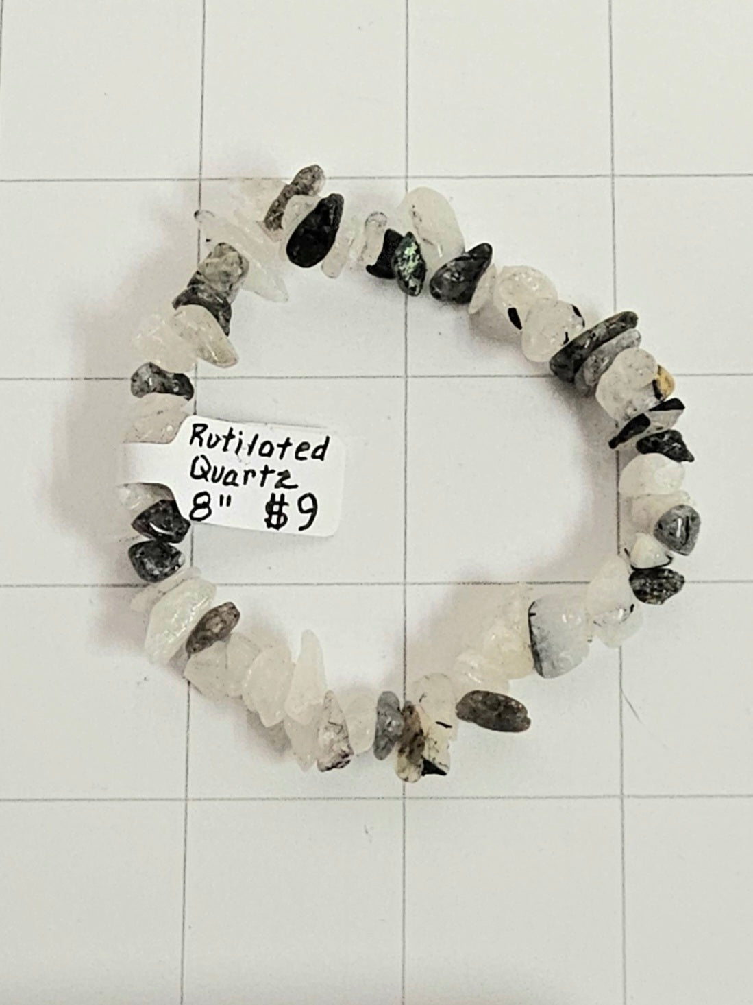 Rutilated Quartz chip Bracelet