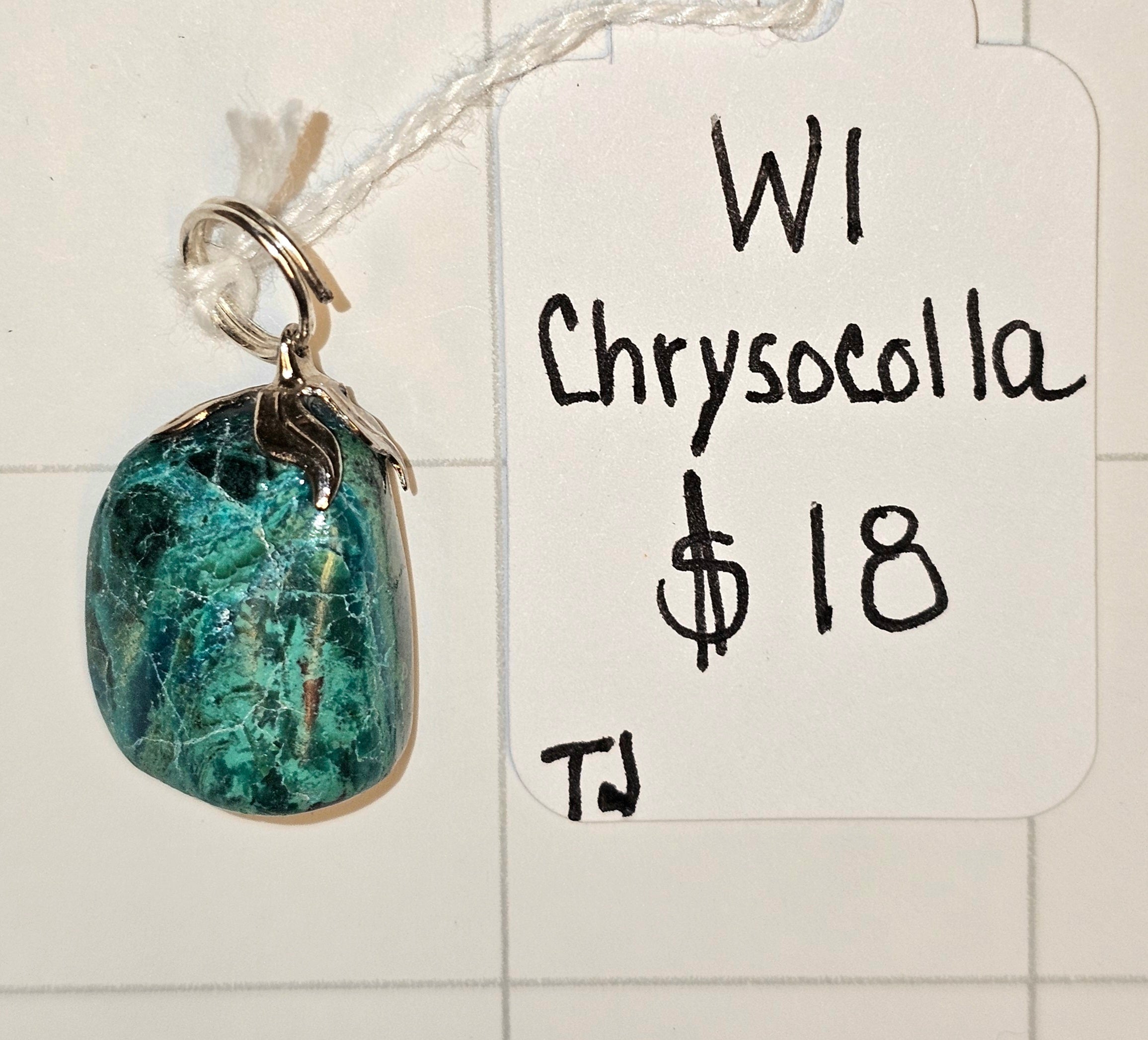 Chrysocolla pendant