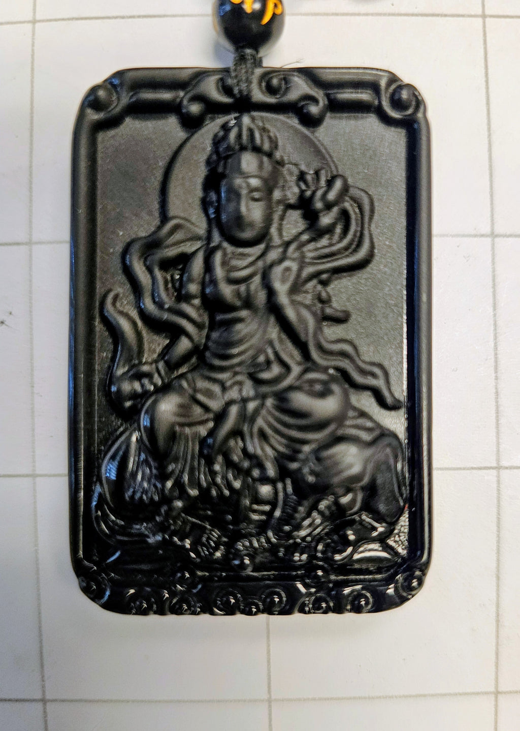 Obsidian Buddah Necklace