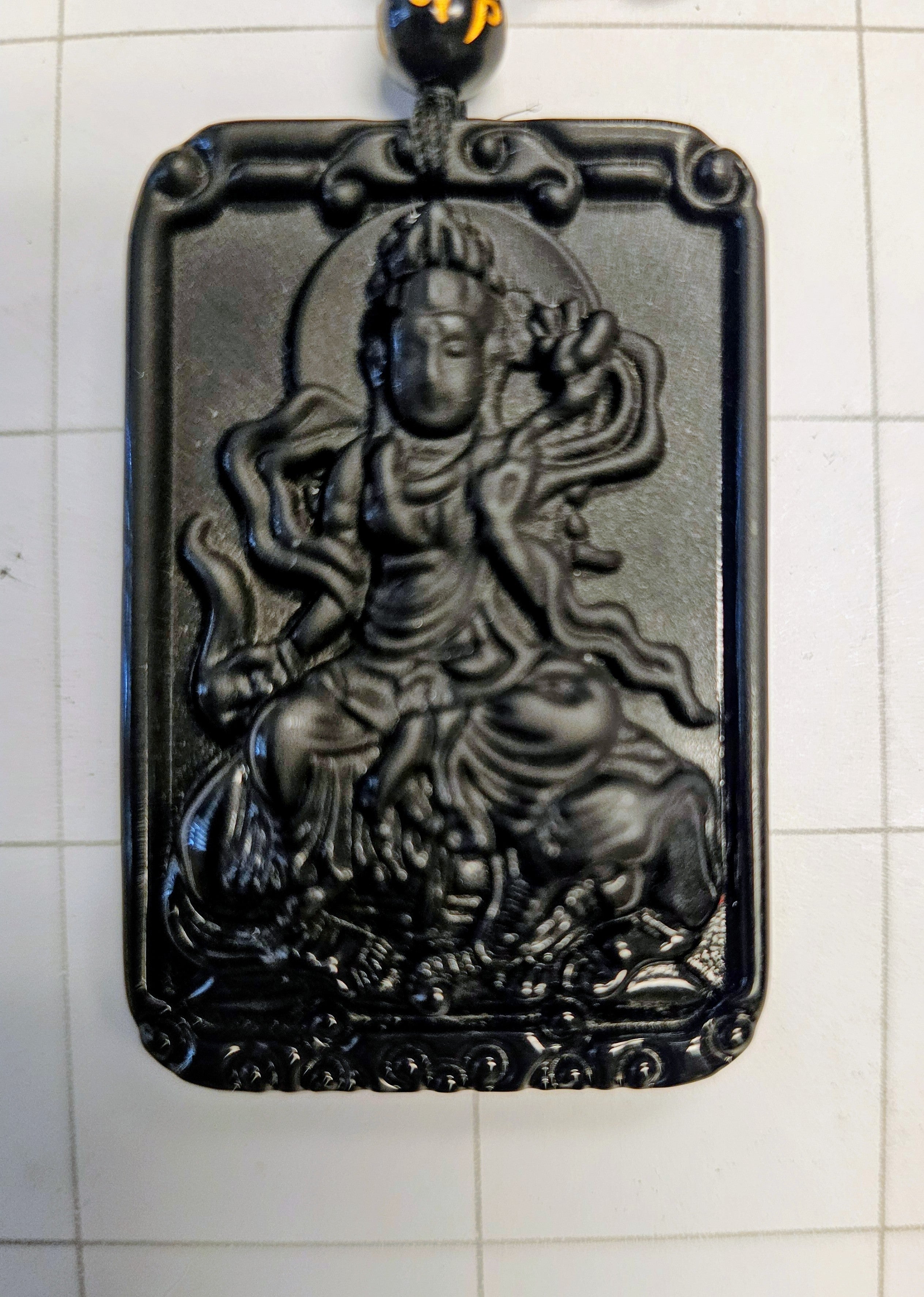 Obsidian Buddah Necklace