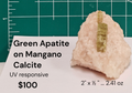 Green Apatite in Mangano Calcite