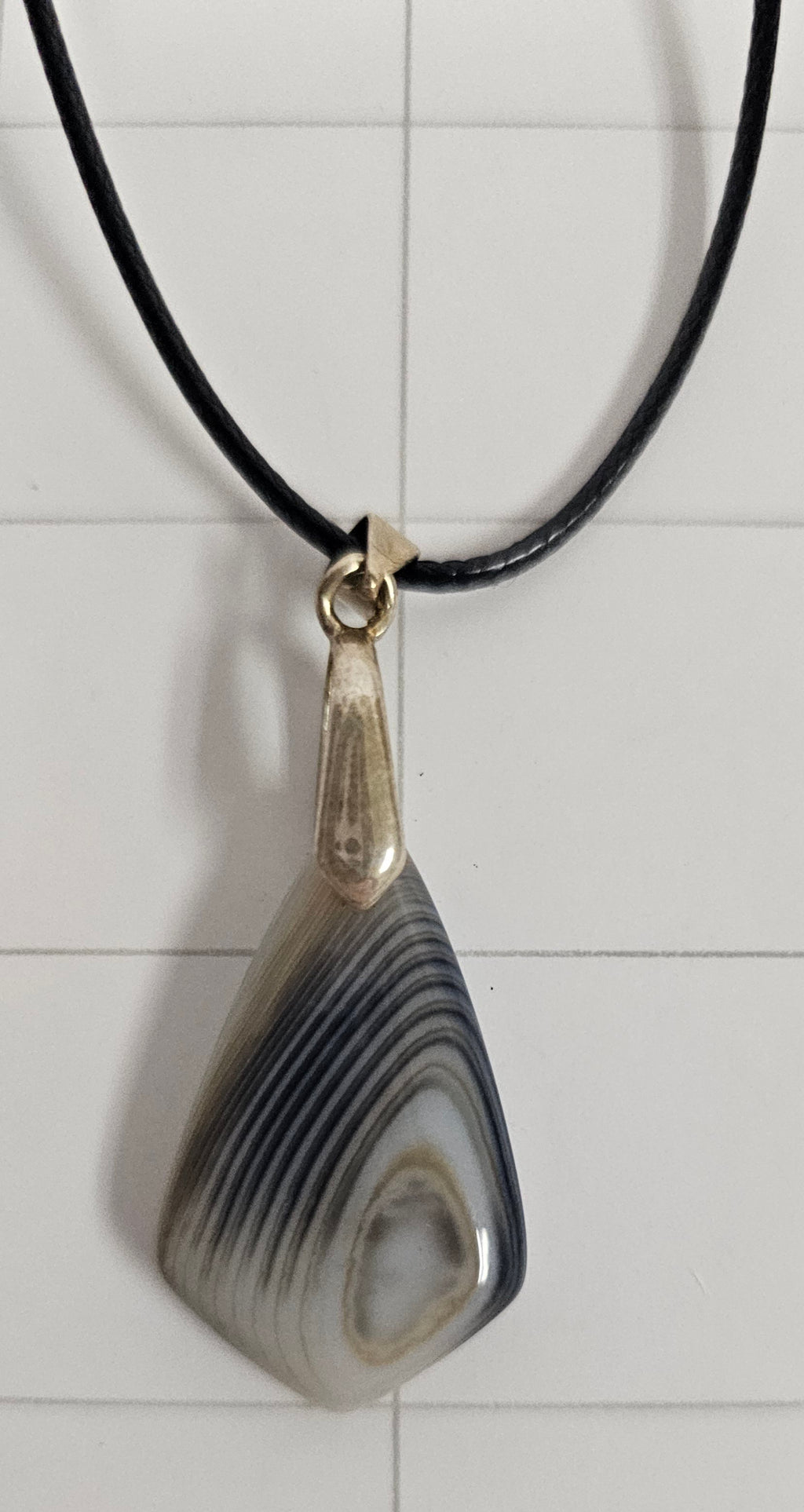 Onyx Tuxedo Agate Necklace