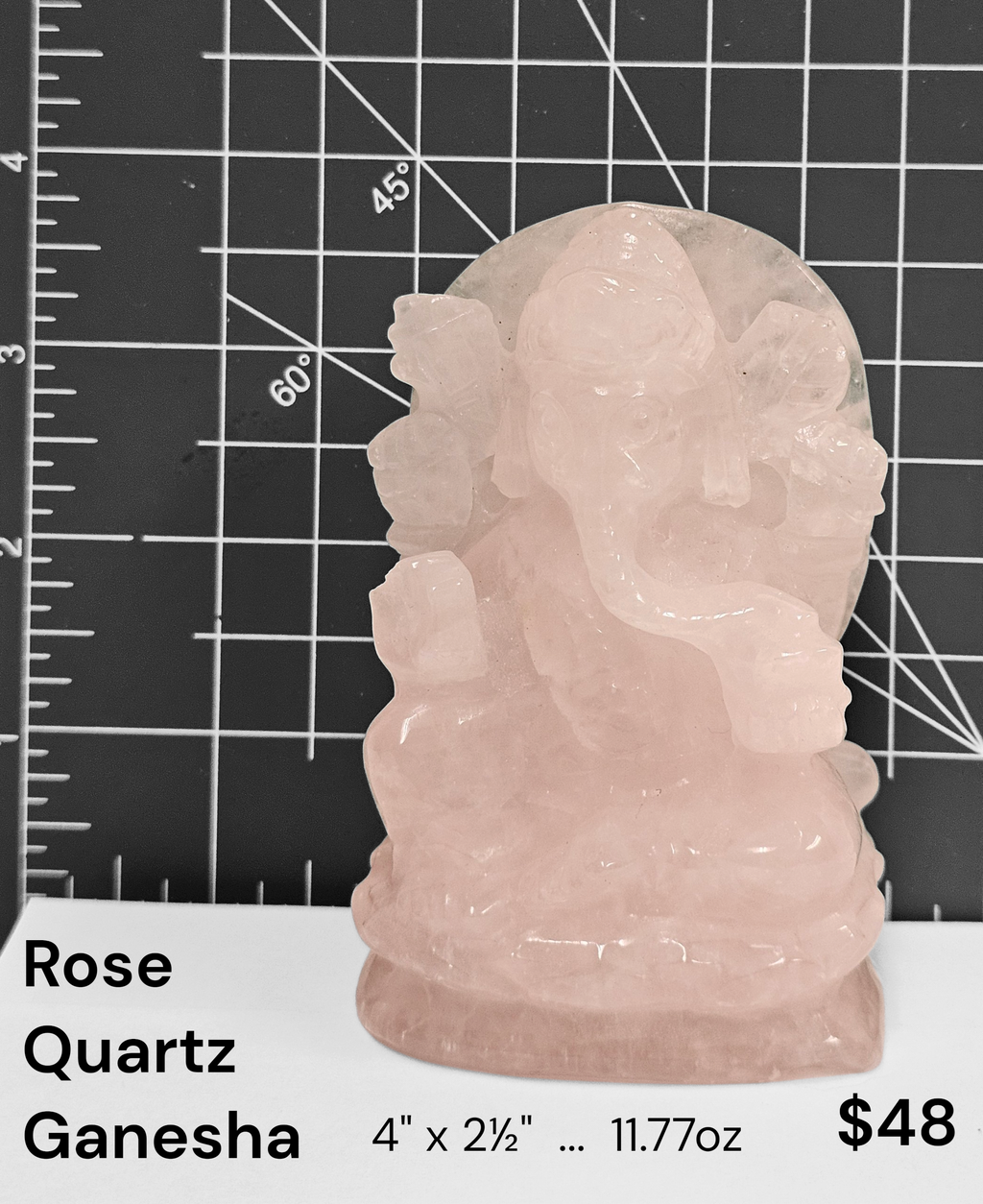 Rose Quartz Ganesha