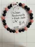 Rhodocrosite & Black Jade Bracelet