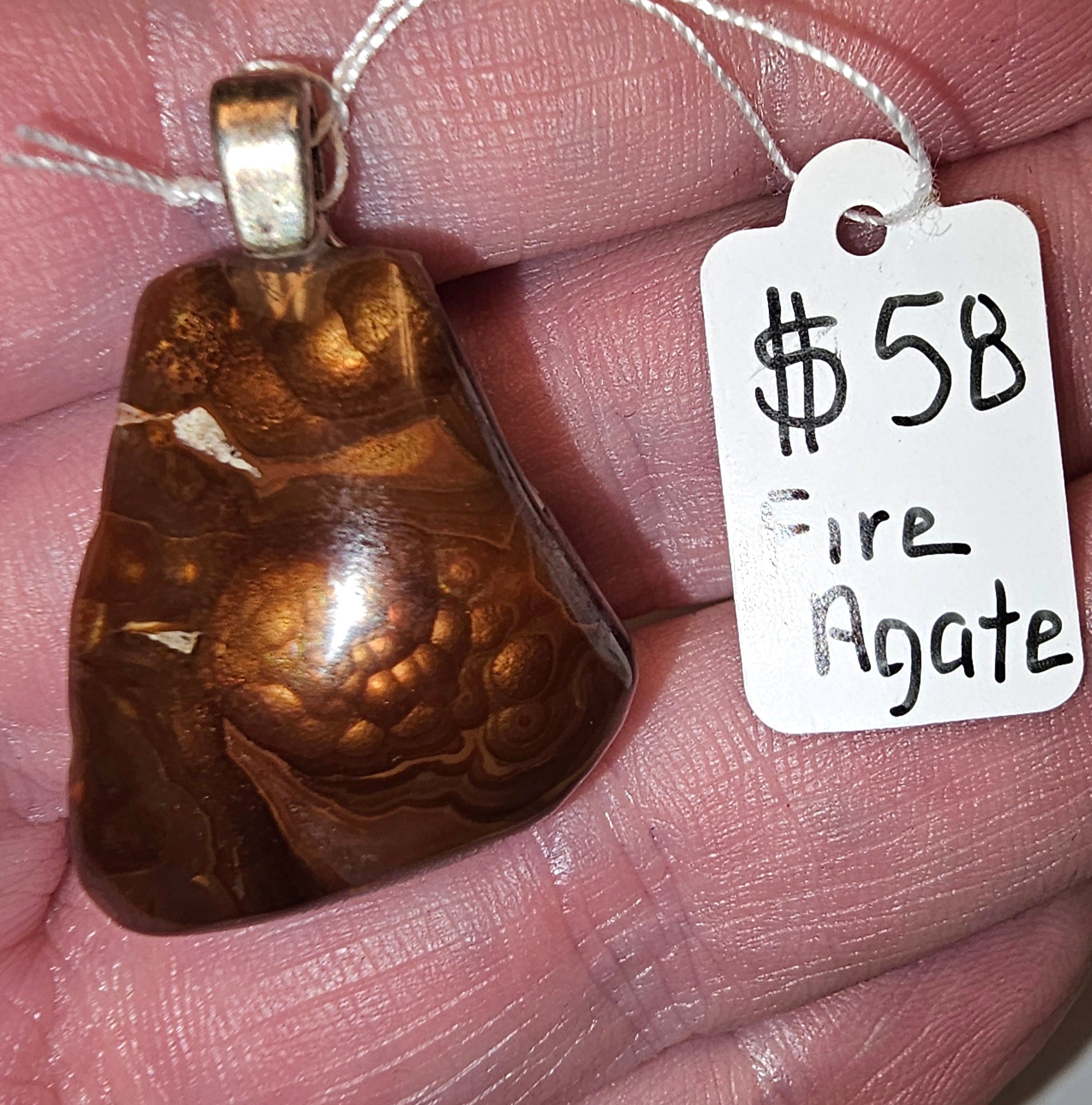 Fire Agate Pendant