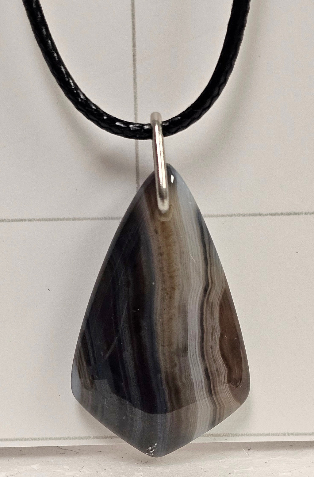 Onyx Tuxedo Agate Necklace