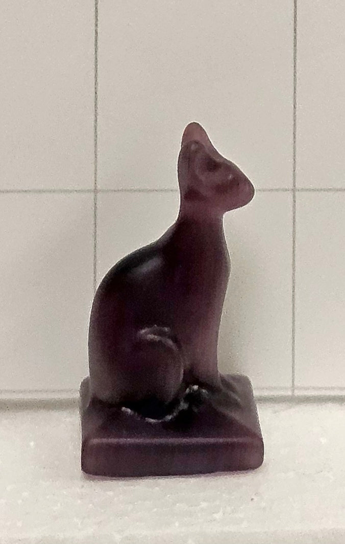 Optical Calcite carved Cat
