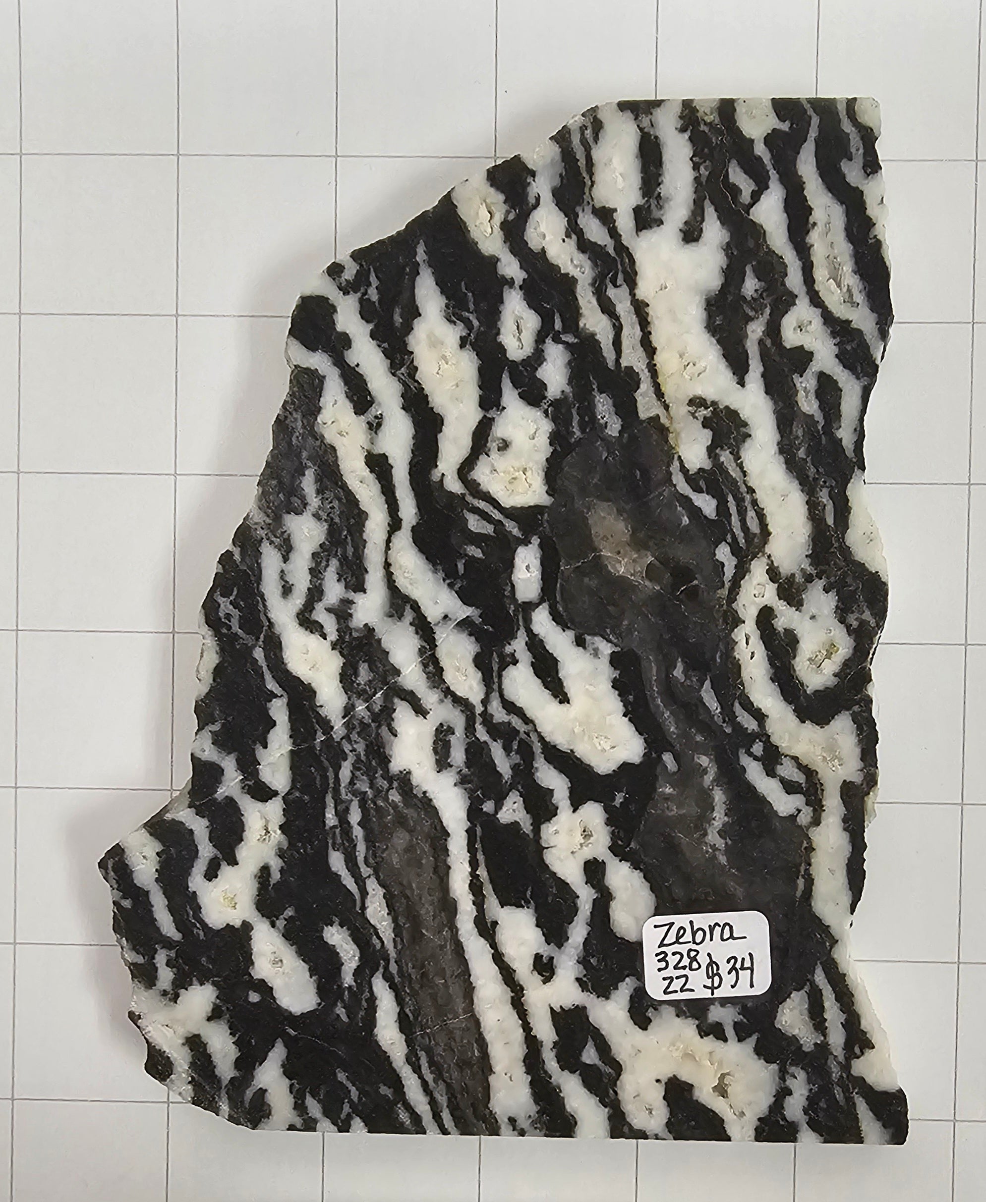 Zebra stone slab