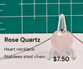 Rose Quartz Heart Necklace