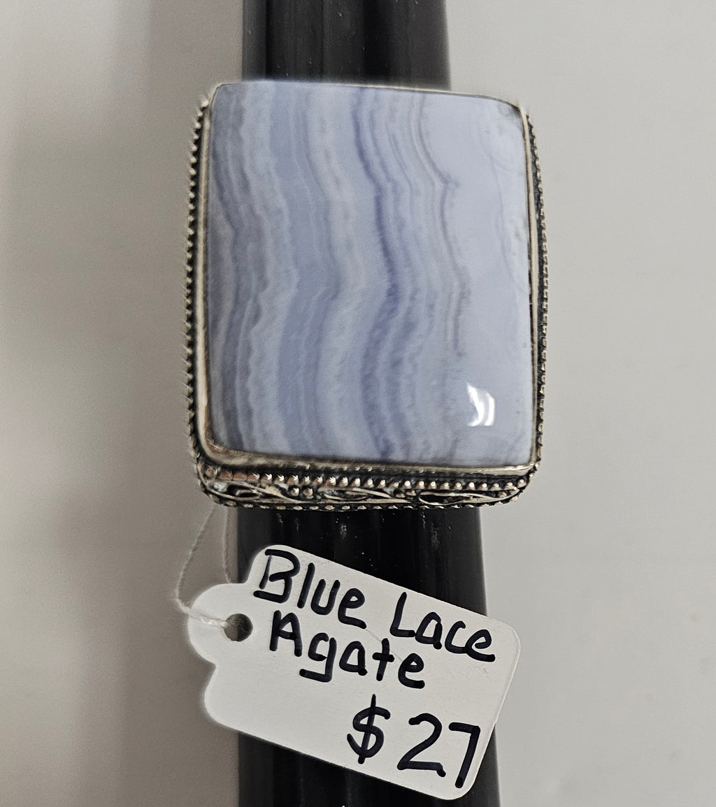 Blue Lace Agate Ring