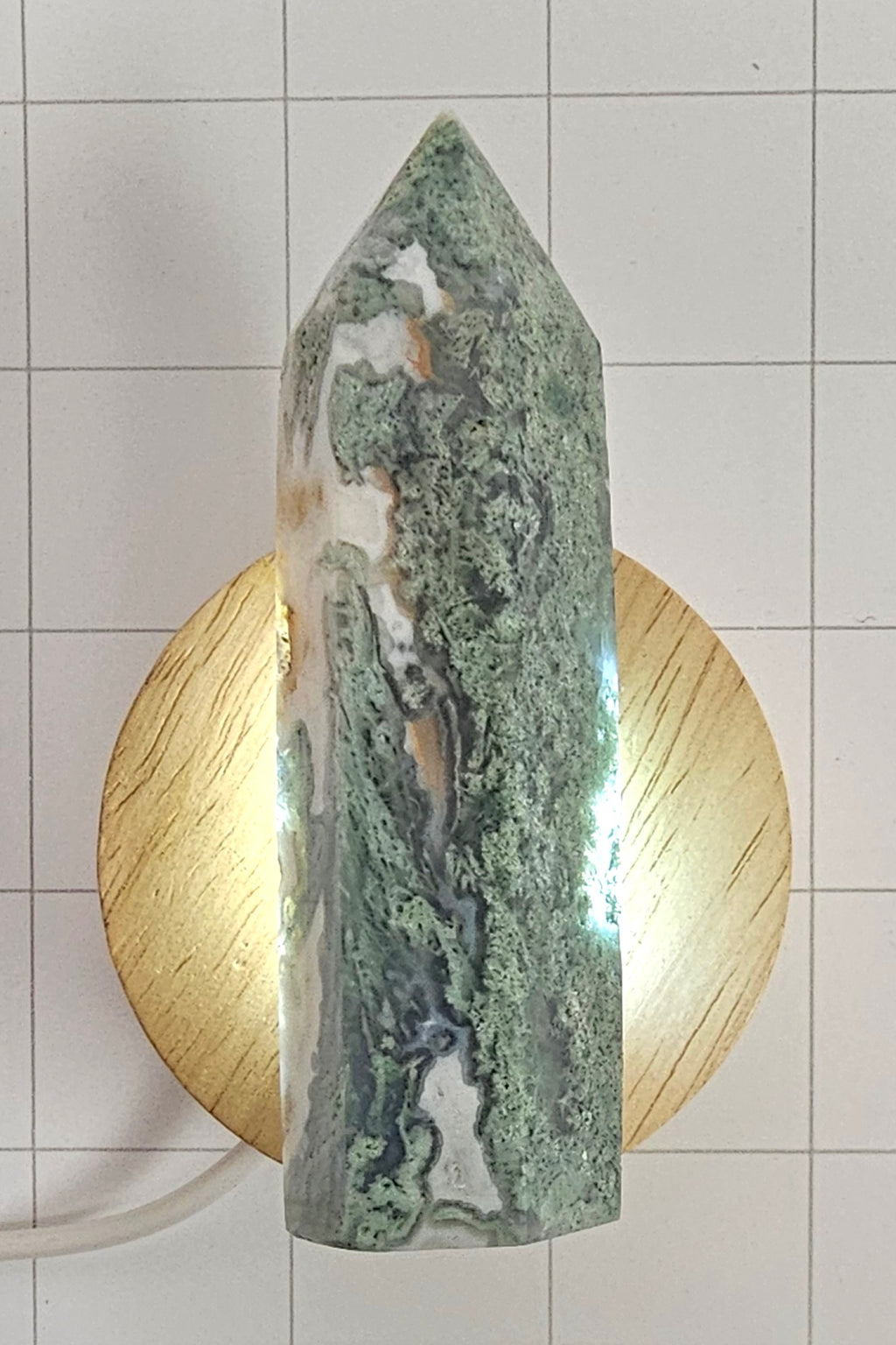 Moss Agate obelisk