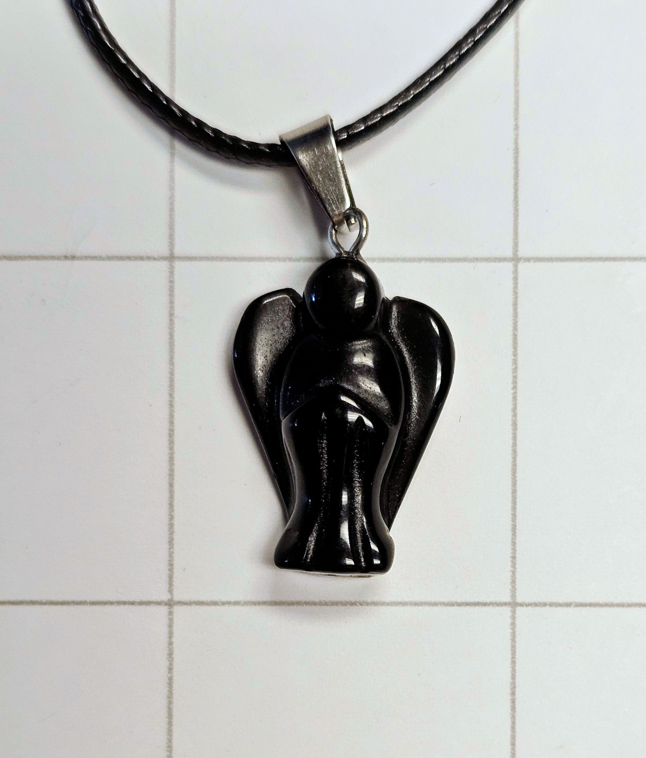 Obsidian Angel Necklace