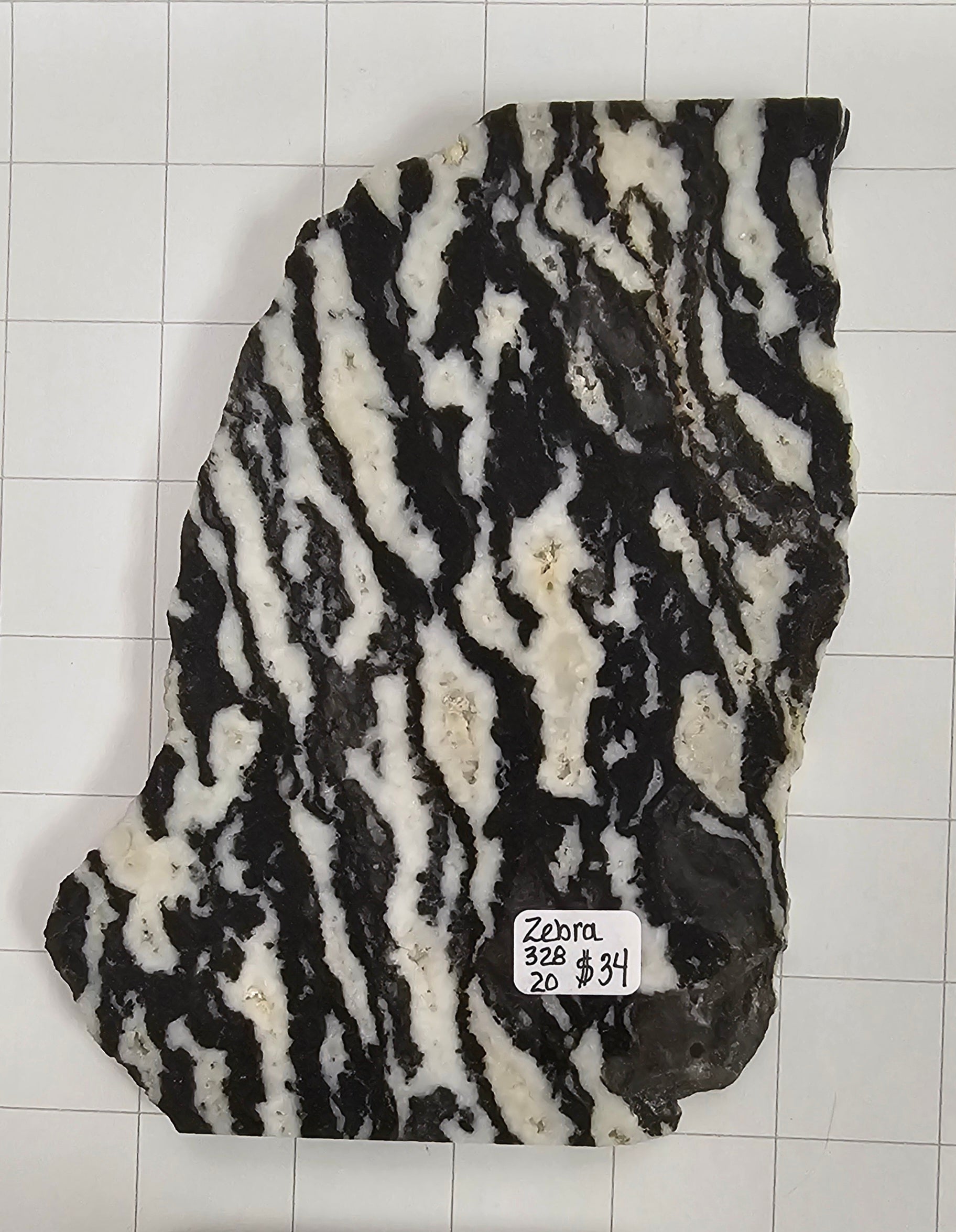 Zebra stone slab