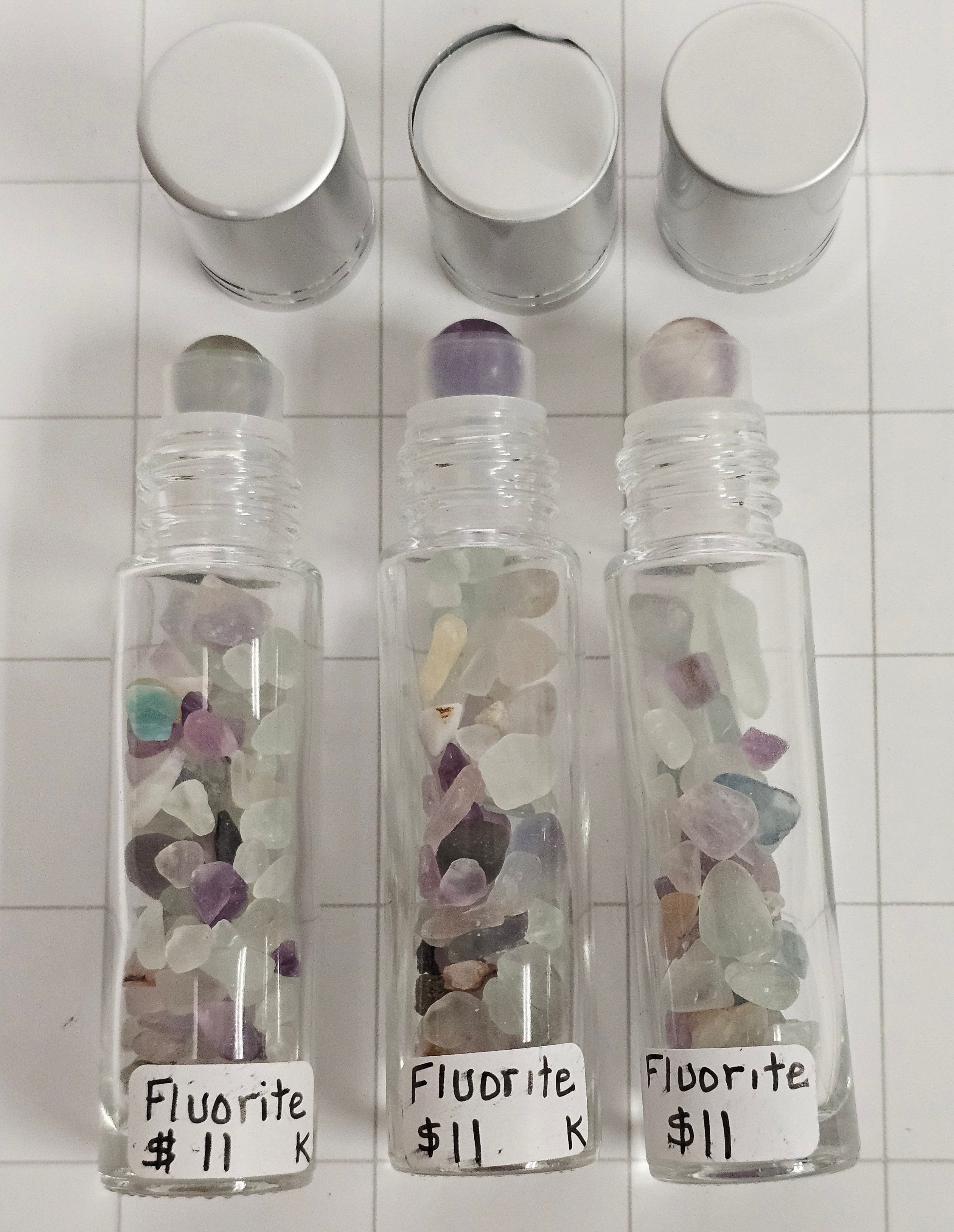 Fluorite in Roller Bottle