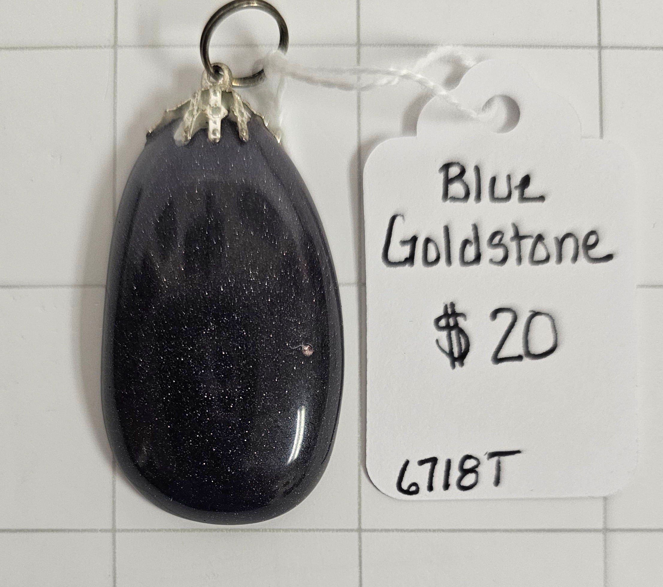 Blue Goldstone Pendant