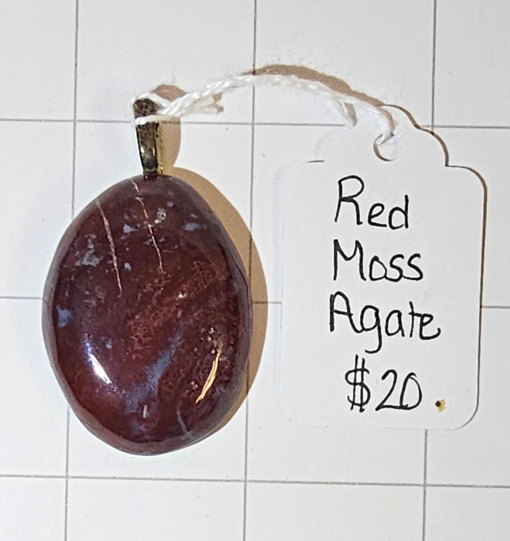 Red Moss Agate Pendant