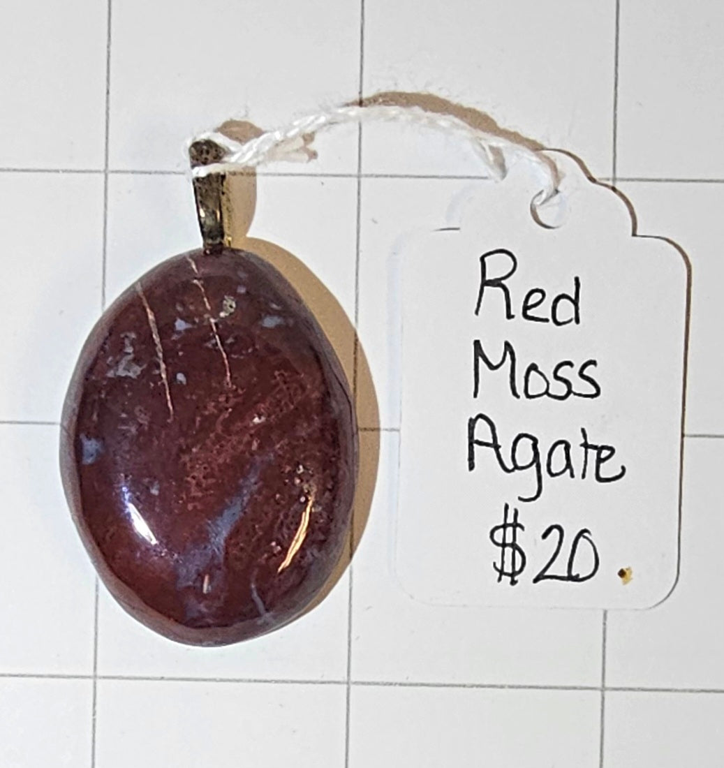 Red Moss Agate Pendant
