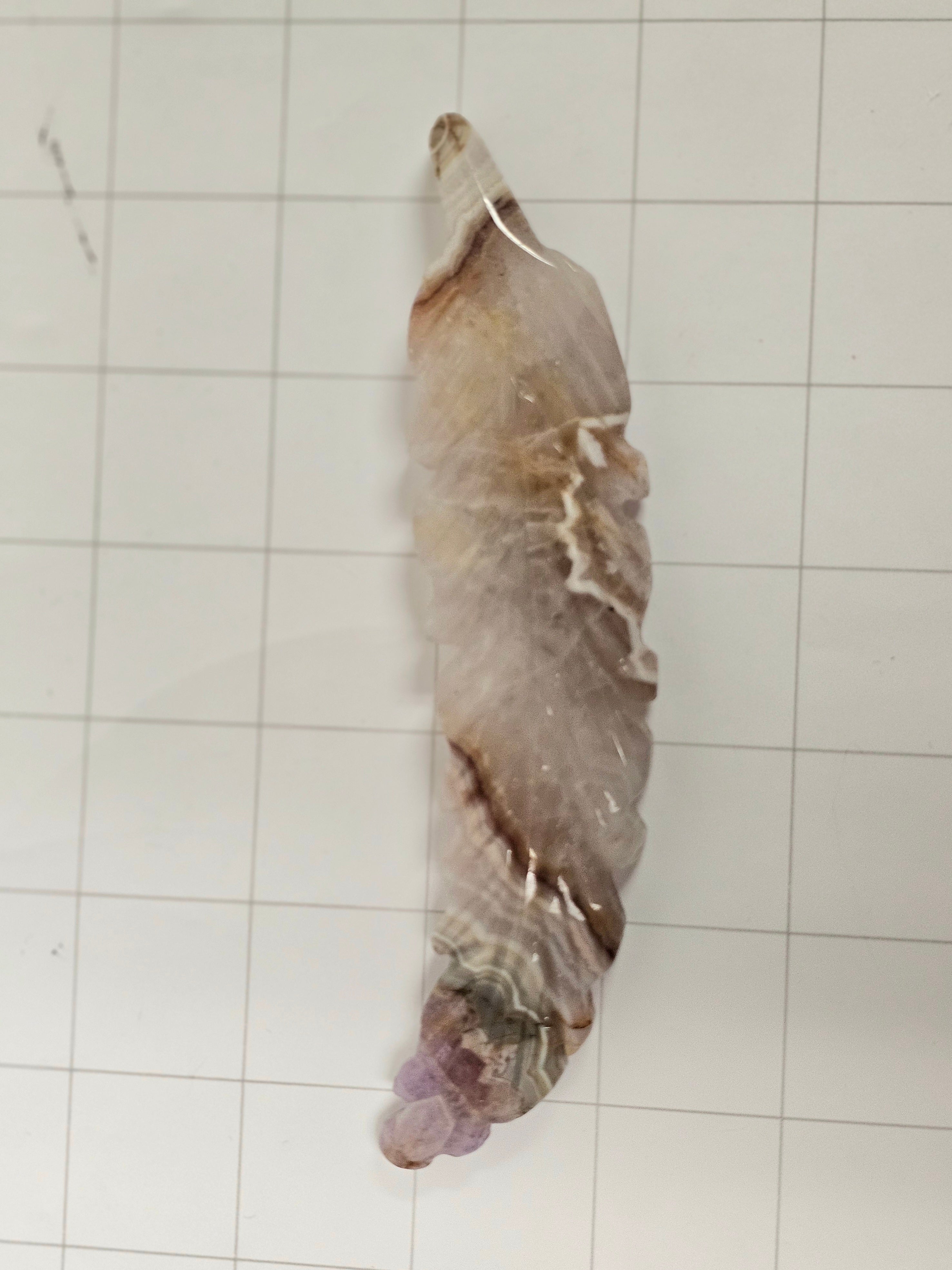 Amethyst carved Feather