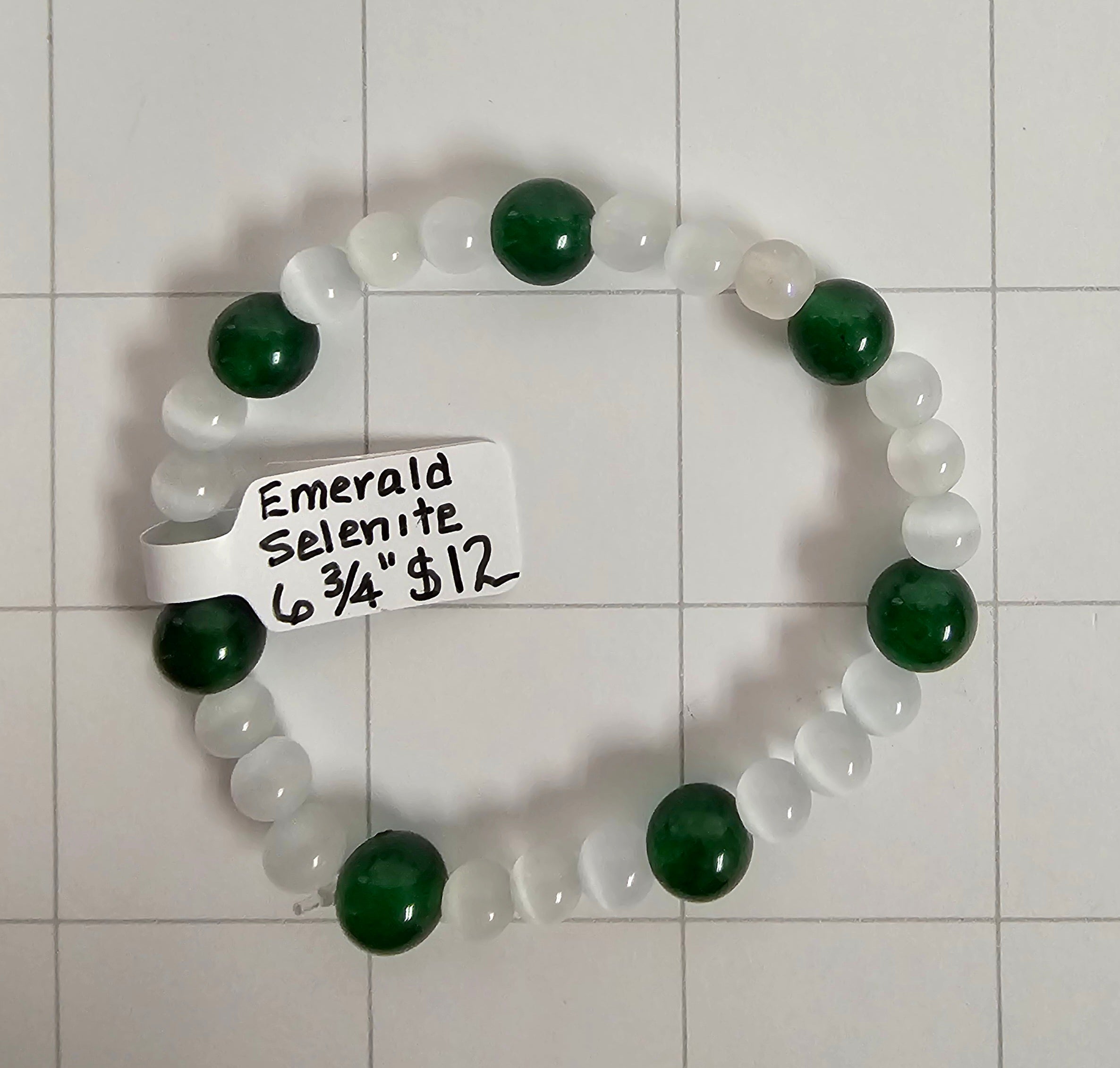 Emerald & Selenite Bracelet