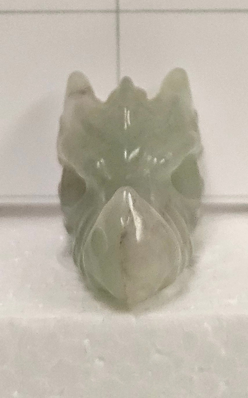 Aventurine Dragon Skull