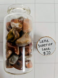 Lake Superior Agates Lace in a jar