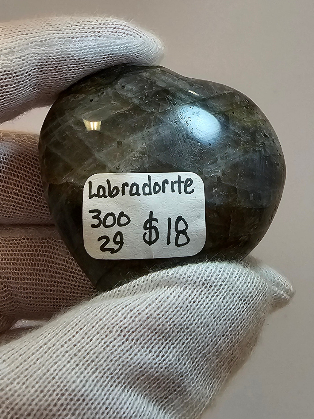 Labradorite Heart