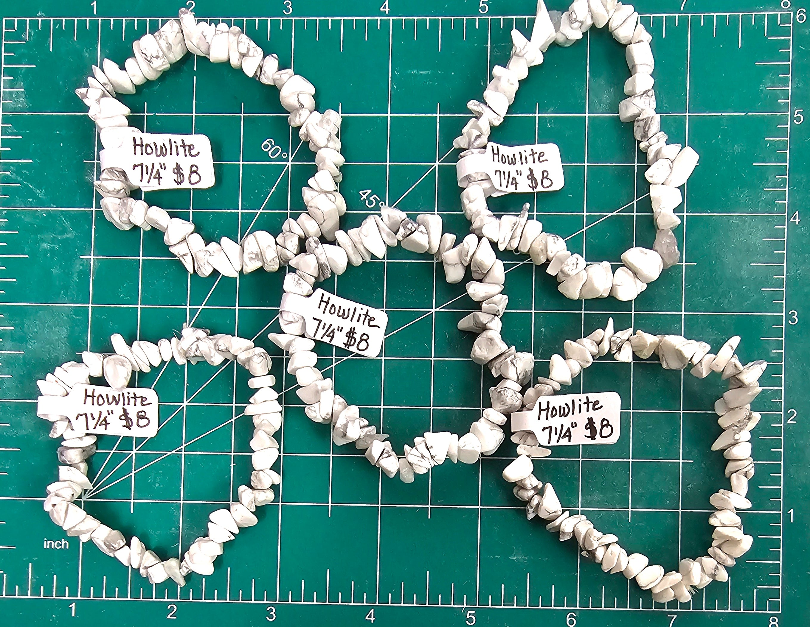 Howlite chip Bracelets