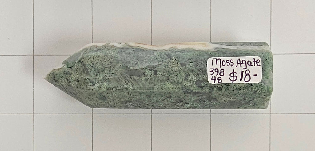Moss Agate obelisk