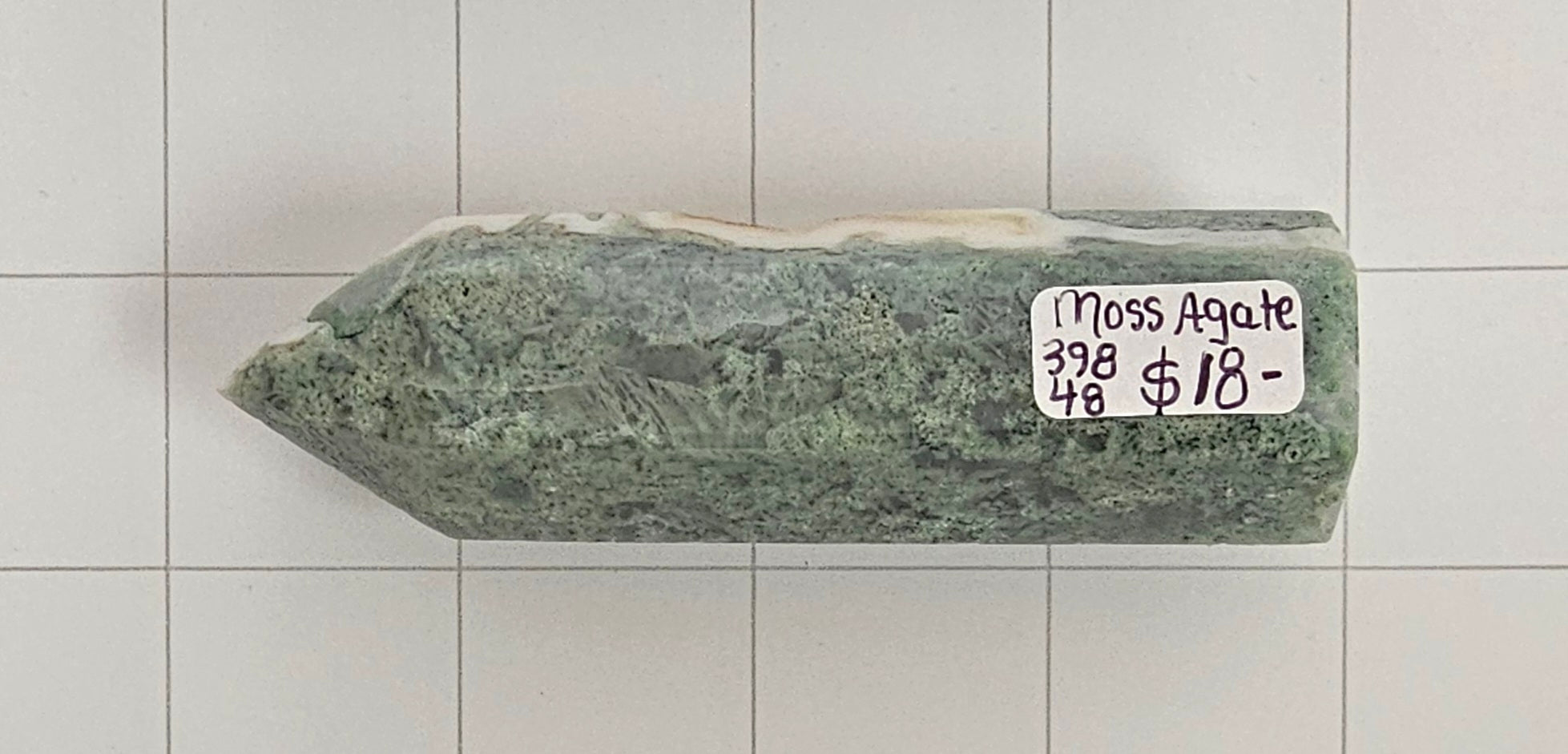 Moss Agate obelisk