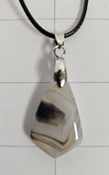 Onyx Tuxedo Agate Necklace