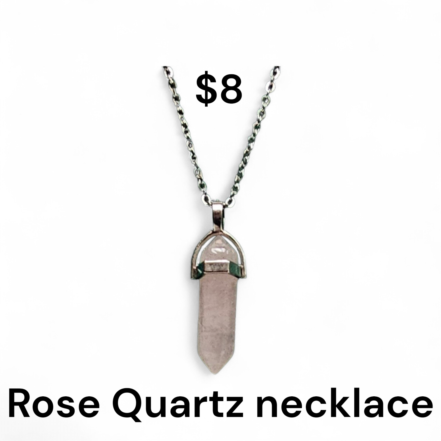 Rose Quartz double terminated Necklace