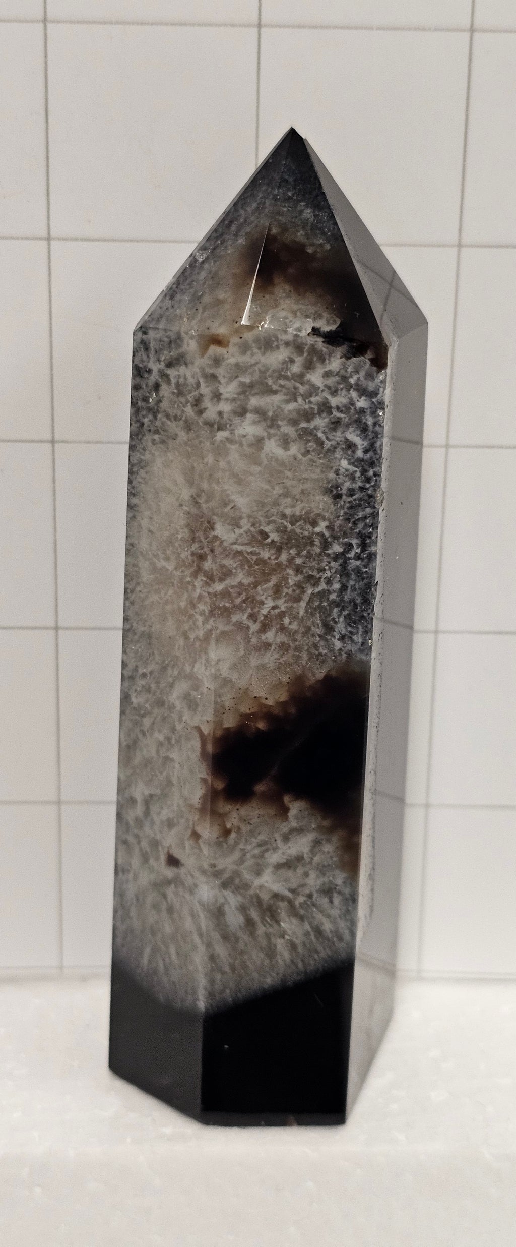 4½" Tuxedo Agate Obelisk