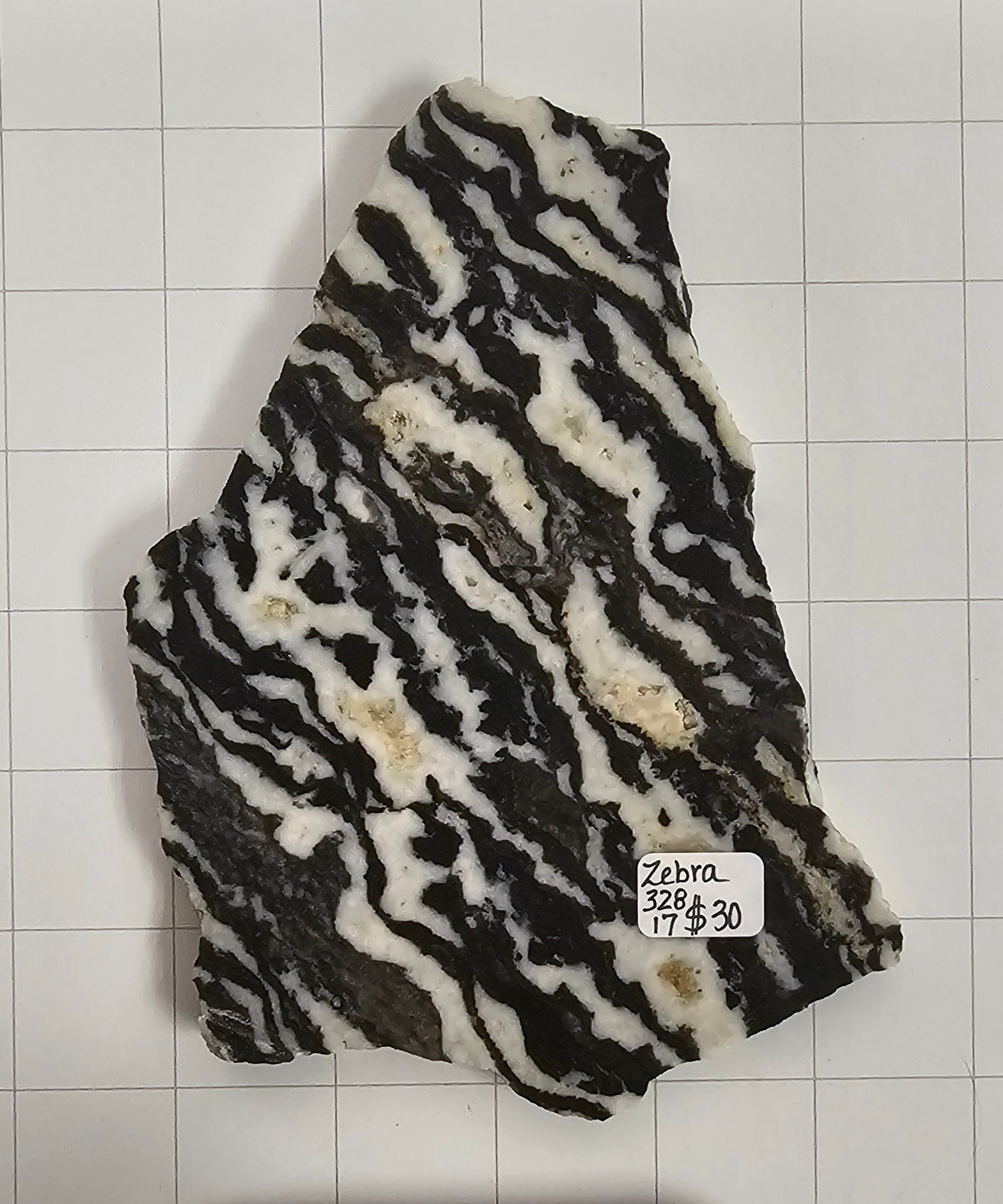 Zebra stone slab