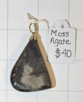 Black Moss Agate Pendant