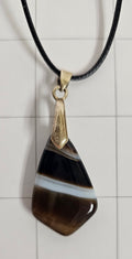 Onyx Tuxedo Agate Necklace