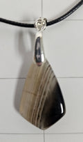 Onyx Tuxedo Agate Necklace