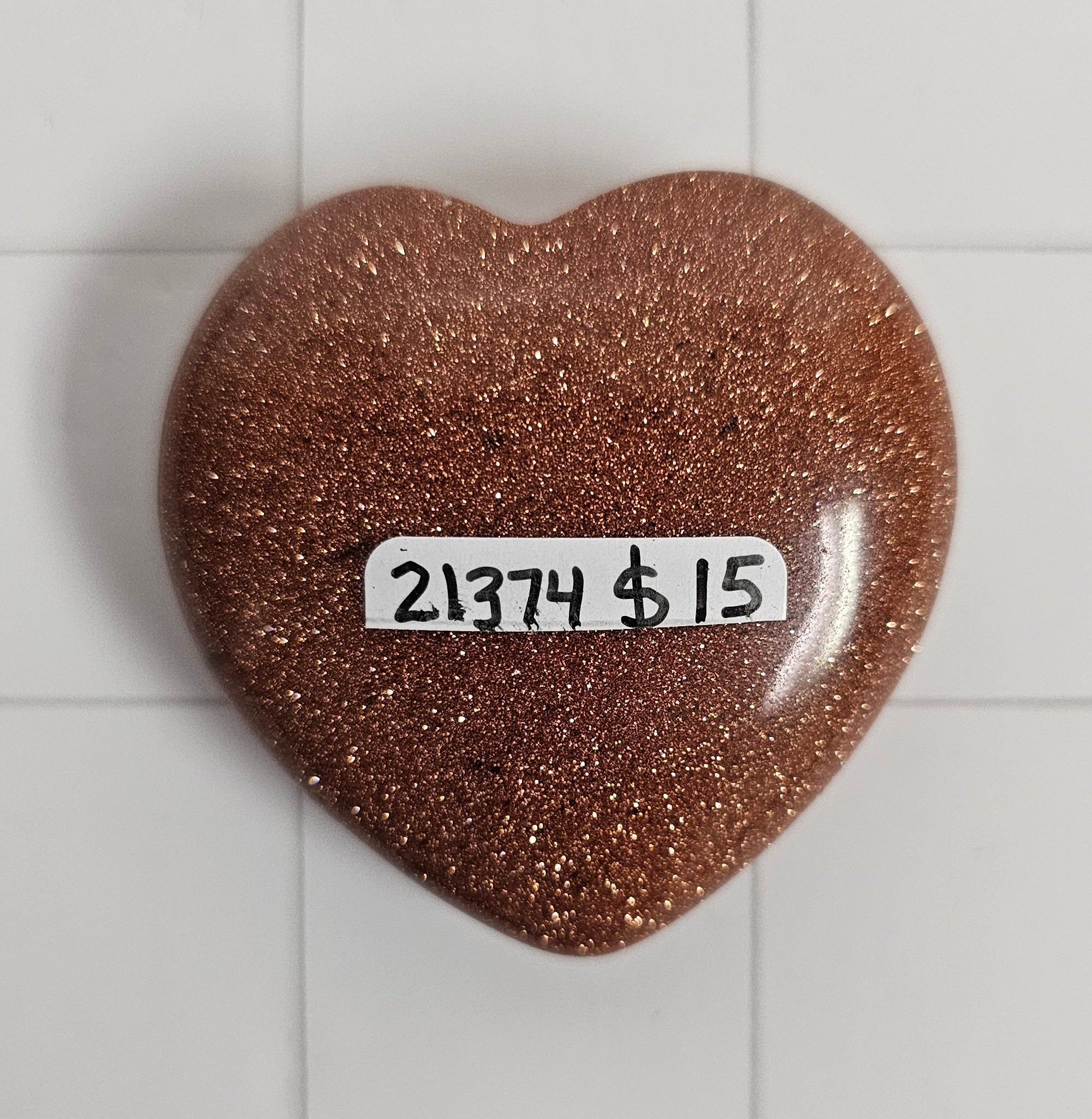 1½" Goldstone Heart