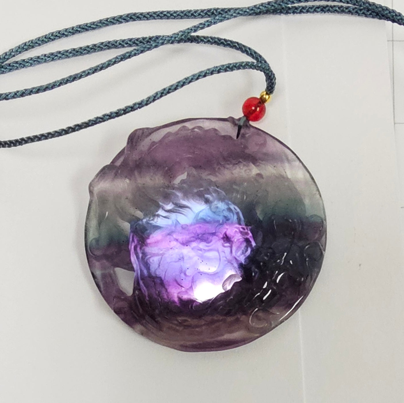Fluorite Dragon Necklace