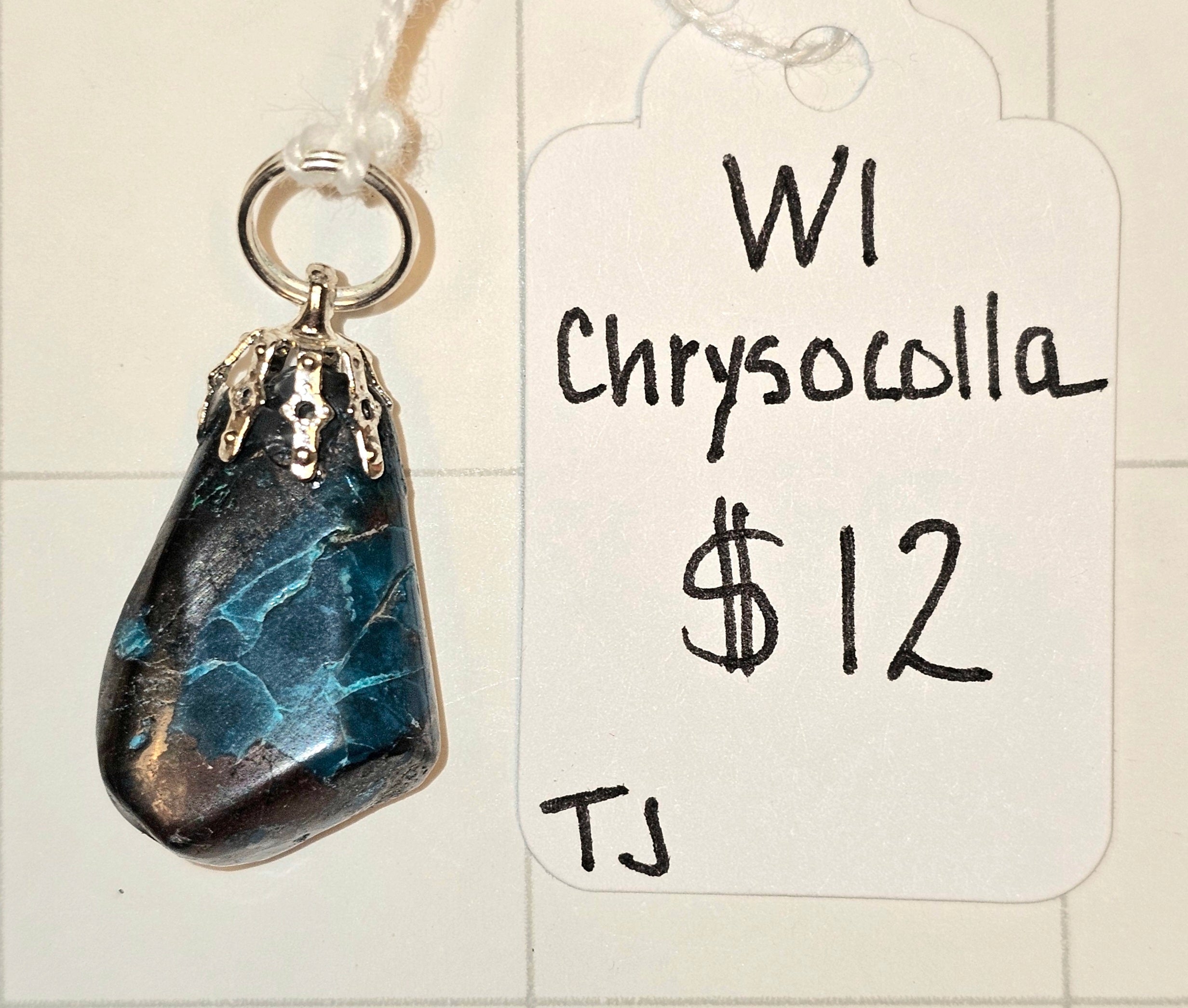 Chrysocolla pendant