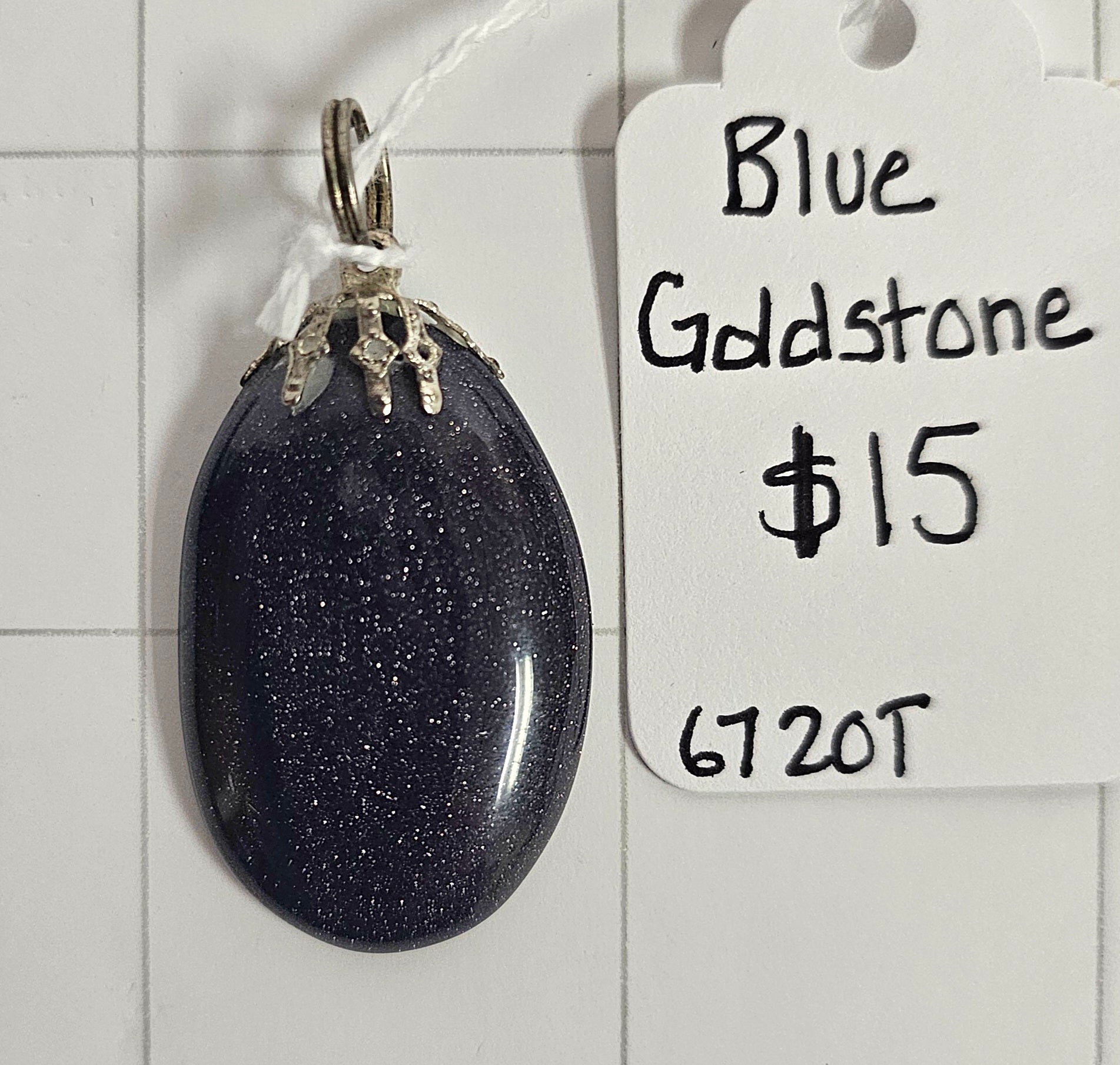 Blue Goldstone Pendant