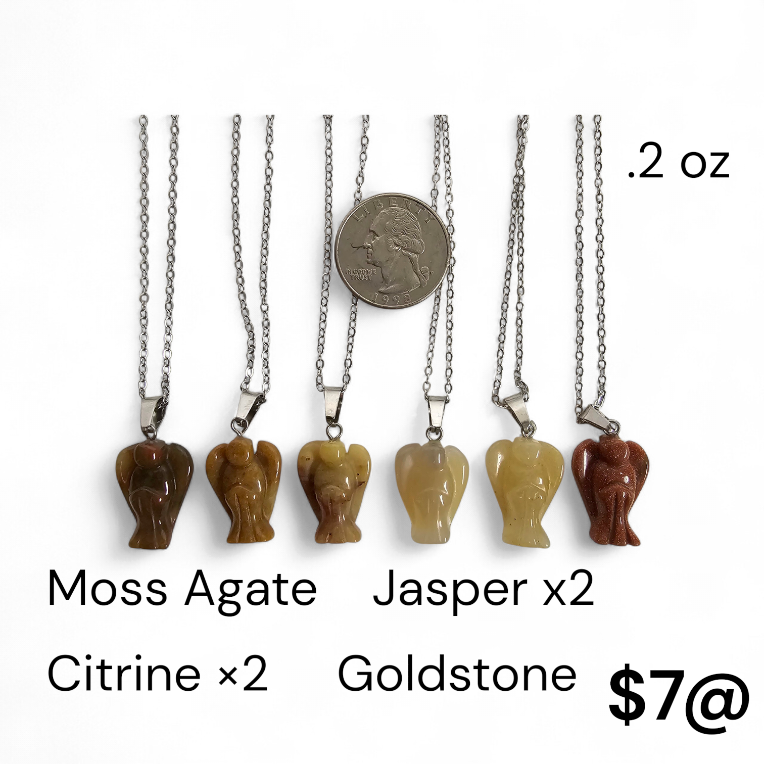 Stone Angel Necklaces