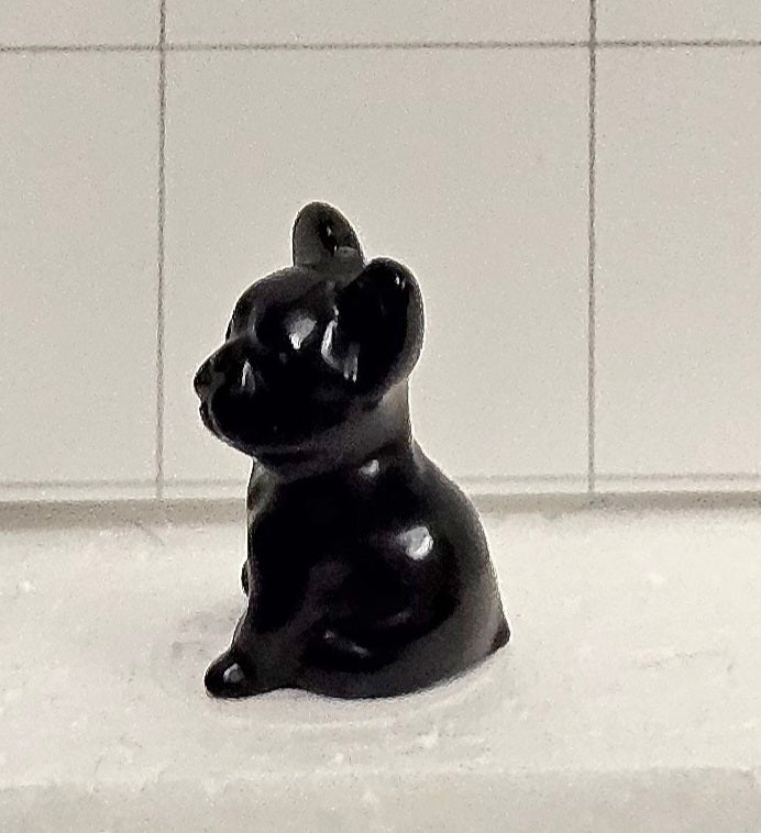 Obsidian carved Puppy