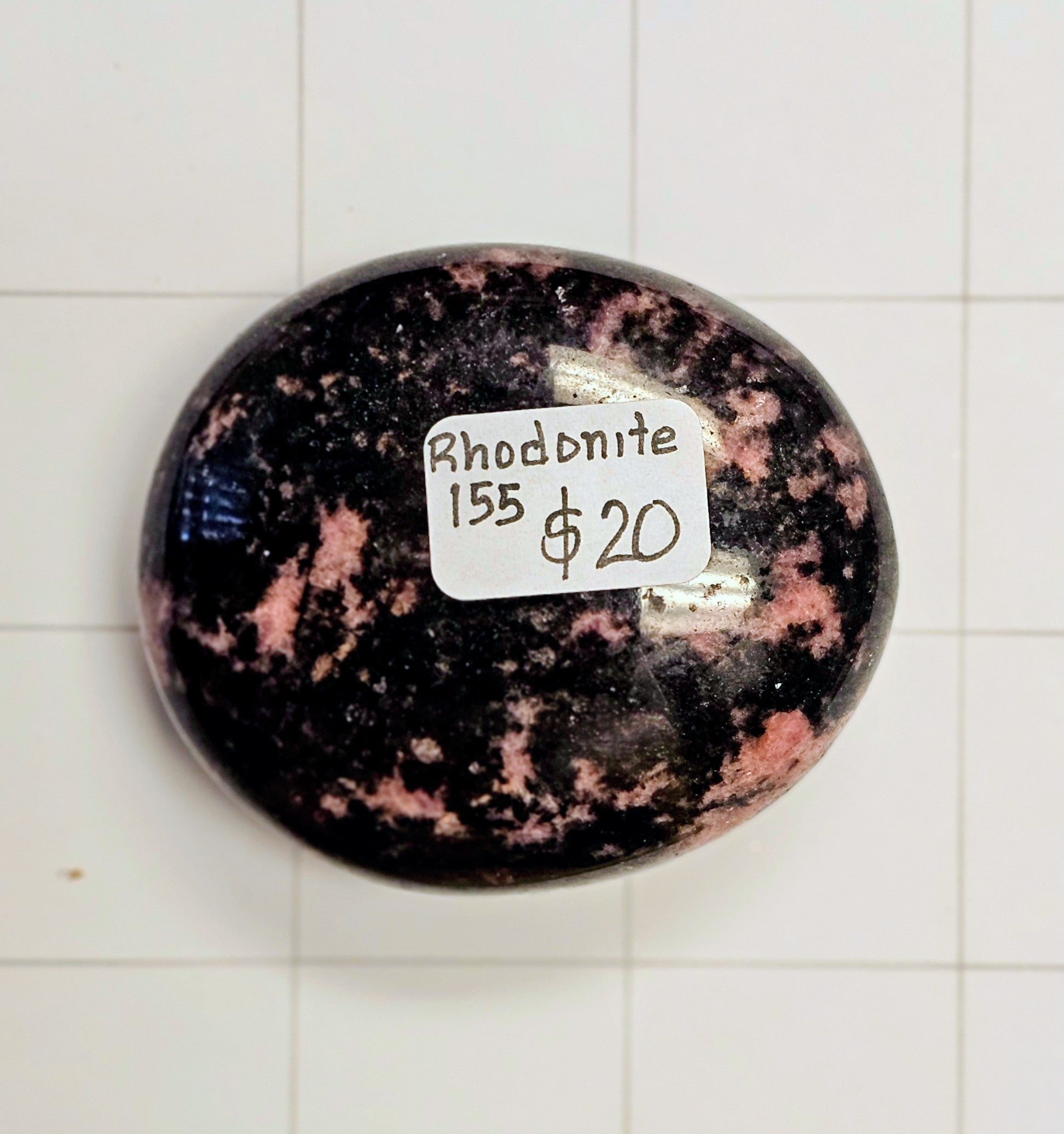 Rhodonite Palm Stone