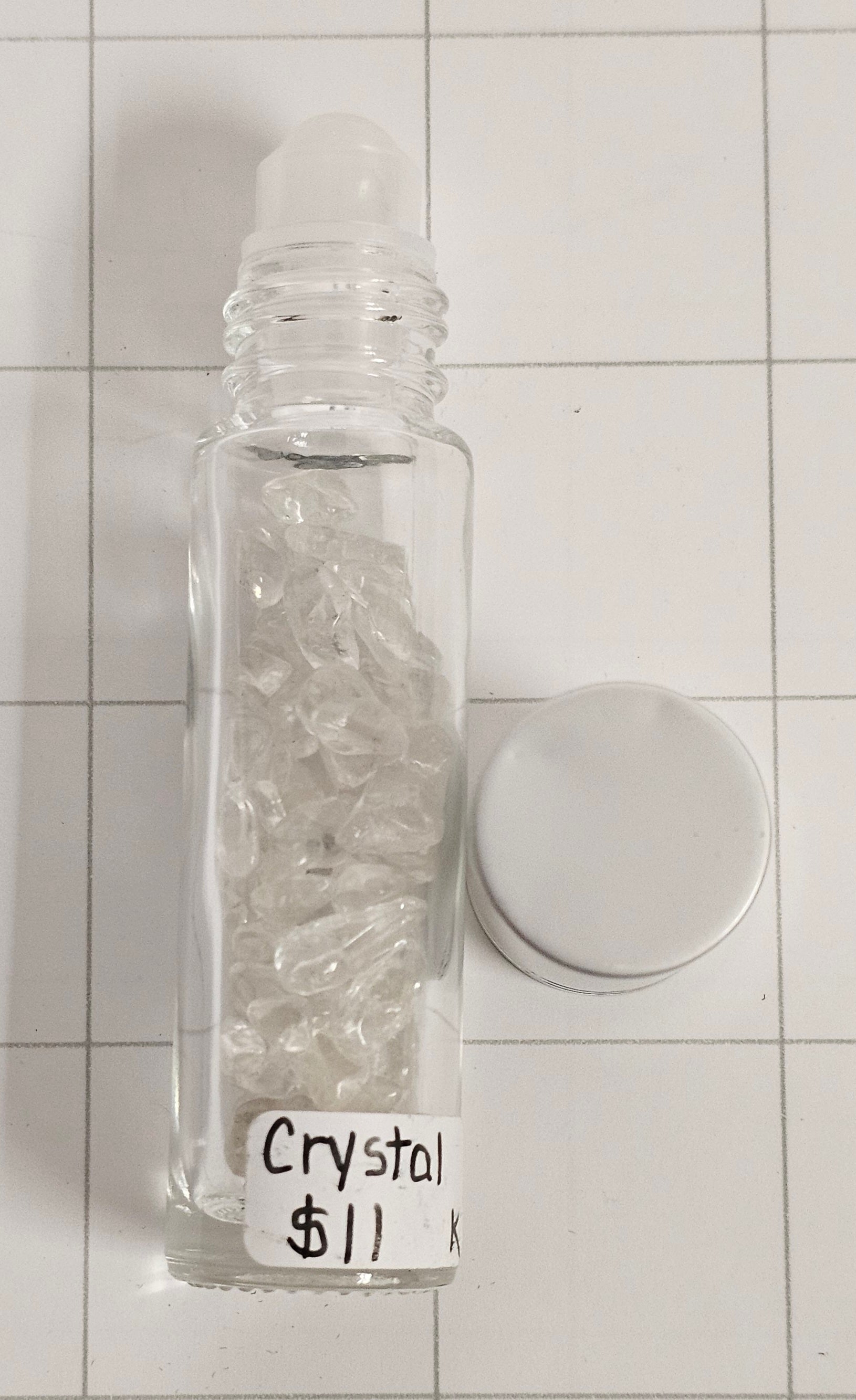 Crystal Quartz in Roller Bottle