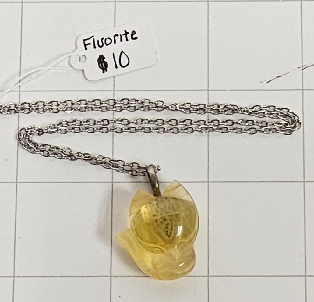 Fluorite "Little Kitty" Necklace