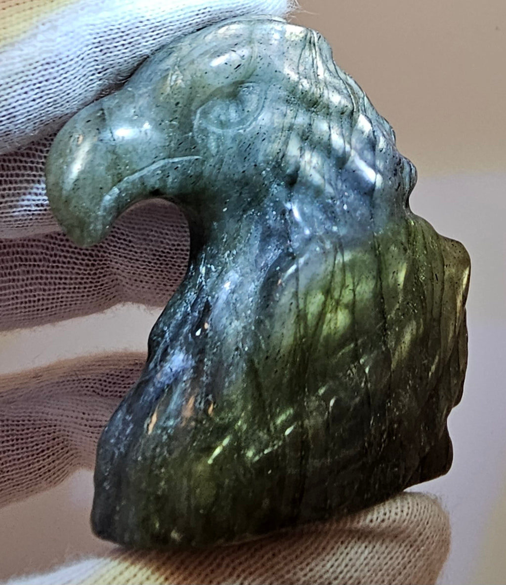 Labradorite Eagle bust