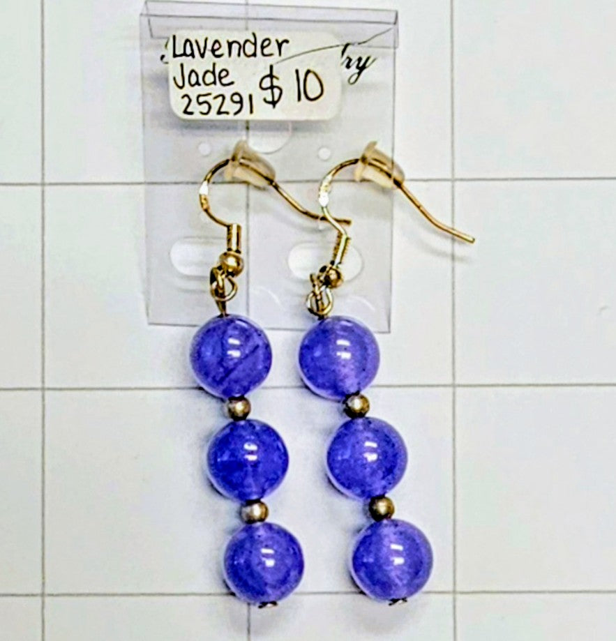 Lavender Jade Earrings