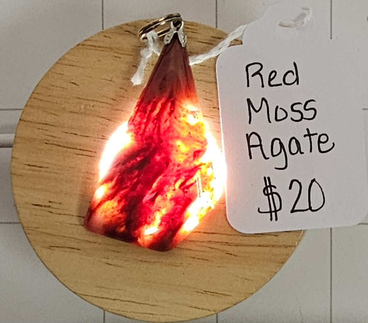 Red Moss Agate Pendant