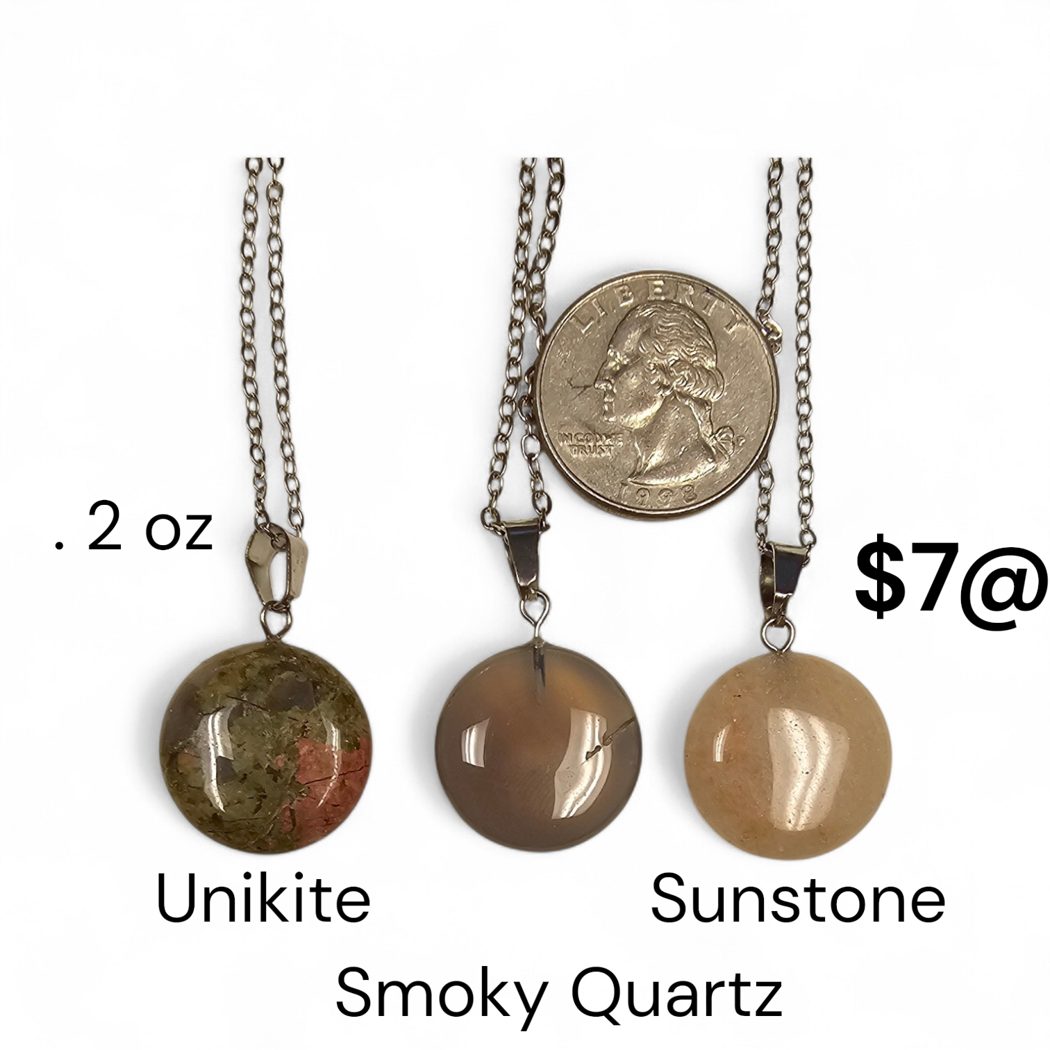 Stone Disc Necklaces