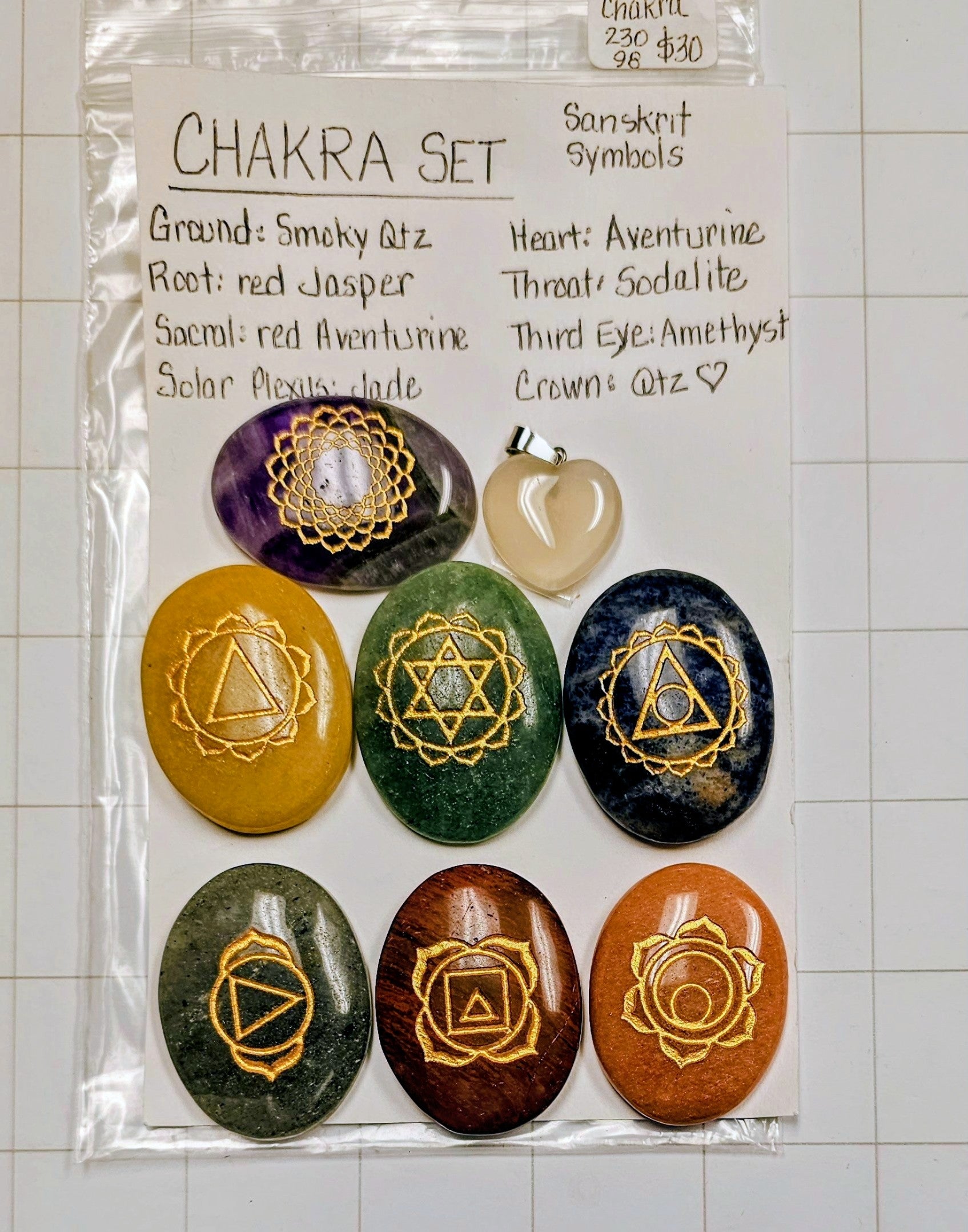 Chakra Palm Stone Set